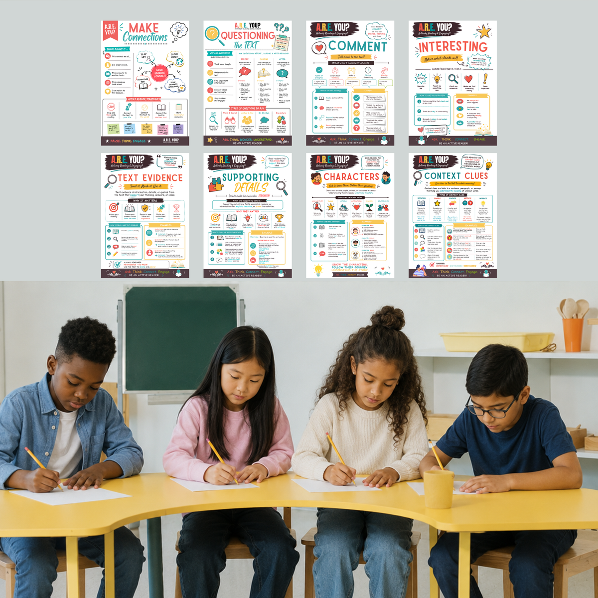 A.R.E. You? Actively Reading and Engaging® Strategy Posters